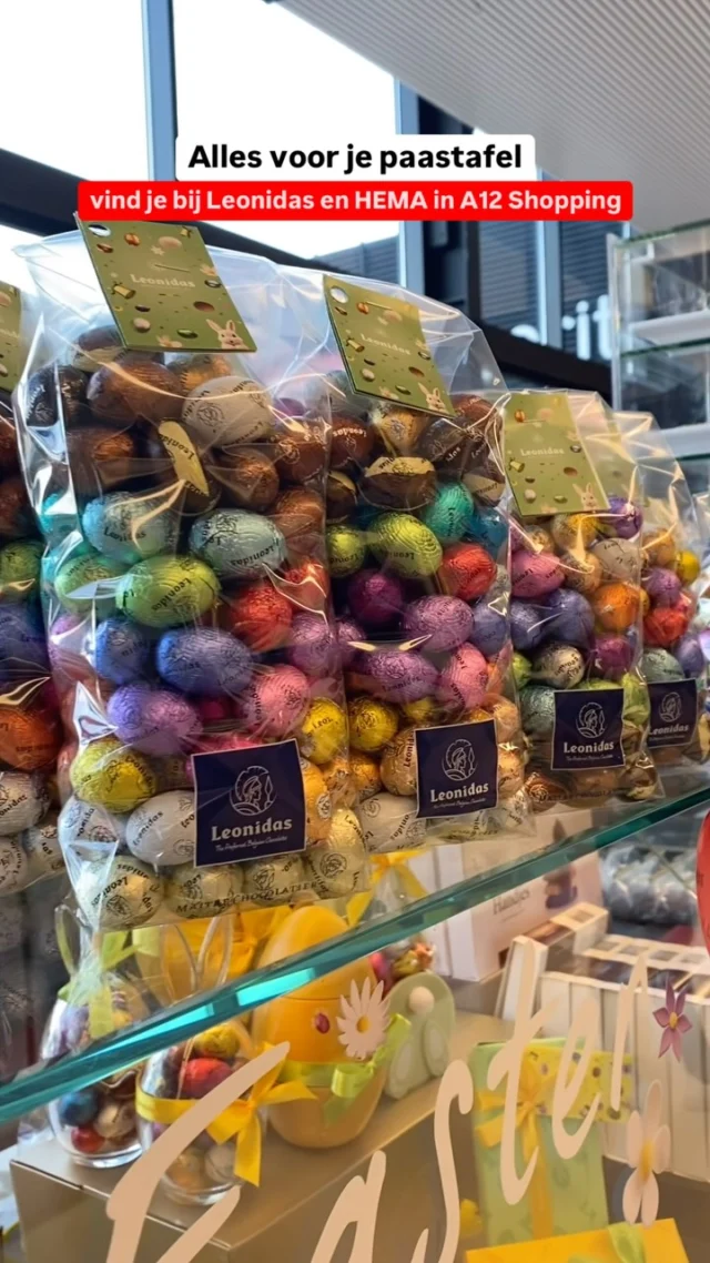 Alles voor je paastafel vind je bij Leonidas en HEMA in A12 Shopping. 🐣 Tot snel!
