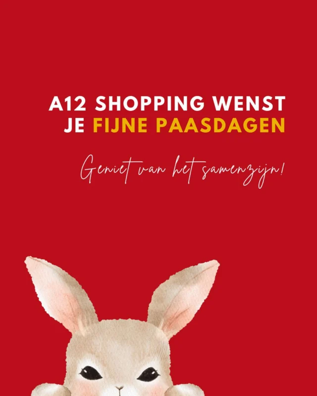 Wij wensen je een heerlijk paasweekend. Vol gezelligheid, chocolade-eitjes en quality time met elkaar! 💛

Onze winkels zijn vandaag nog open tot 18u30 voor je last minute paasbrunch of paascadeautjes. Morgen en maandag zijn wij gesloten. 

Fijne paasdagen! 🌷

#paasweekend #pasen #winkelcentrum #a12shopping #schelle #antwerpen